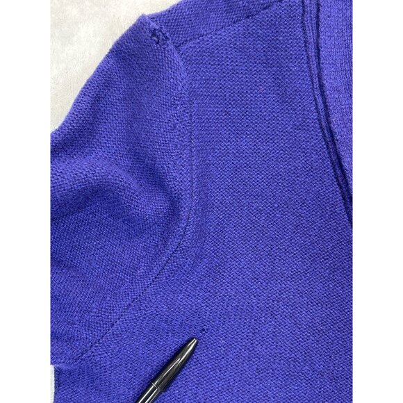 Cabelas Cardigan Sweater‎ Womens Medium Purple Button-Up Lambs Wool NWD - Picture 9 of 11
